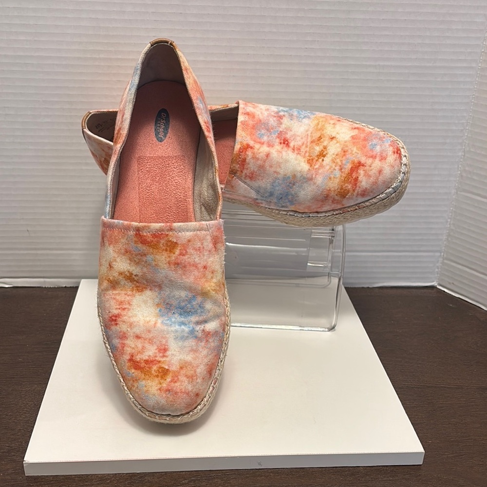 Dr. Scholl's Sunray Orange and Blue Espadrilles Slip-On Shoes